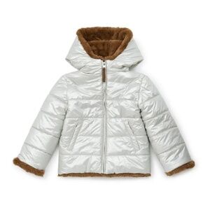 BONTON Darry Fur-Lined Down Jacket | Silver